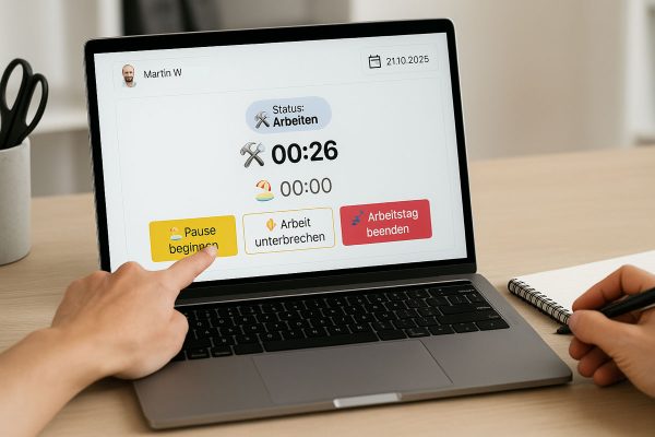 Arbeitszeiten digital dokumentieren - TeamTakt Arbeitszeiten digital dokumentieren
