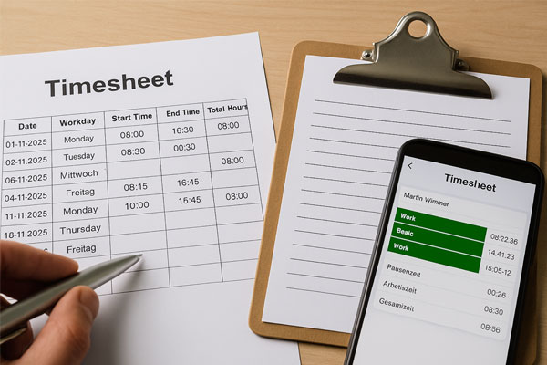 Gesetzliche Grundlagen Stundenzettel