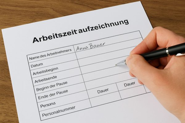 Rechtsichere Arbeitszeit Dokumentation