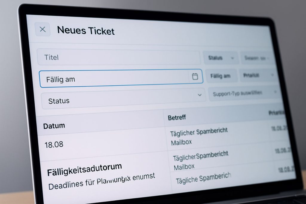 Ticket Fälligkeit - TeamTakt Ticket Fälligkeit