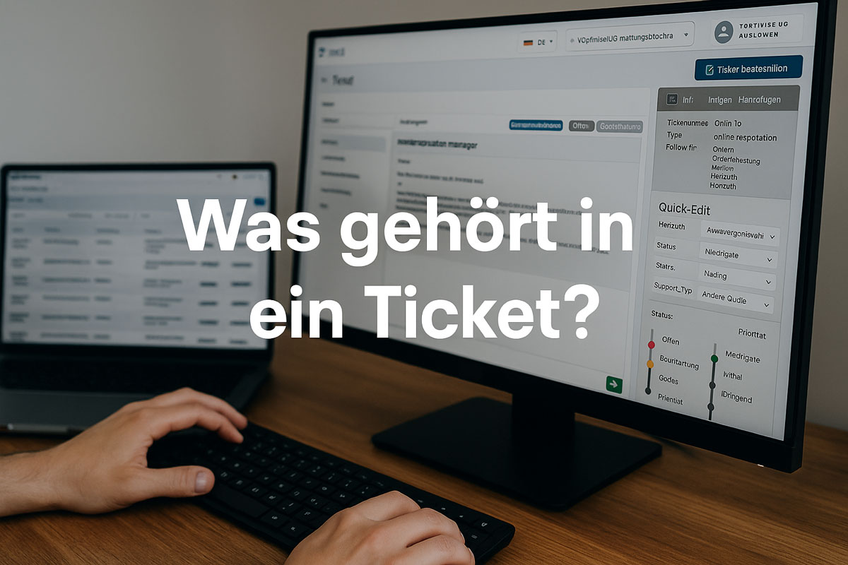Was gehört in ein Ticket
