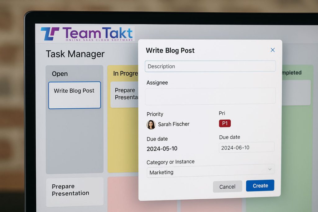 Kanban Karte erstellen - TeamTakt Kanban Karte erstellen