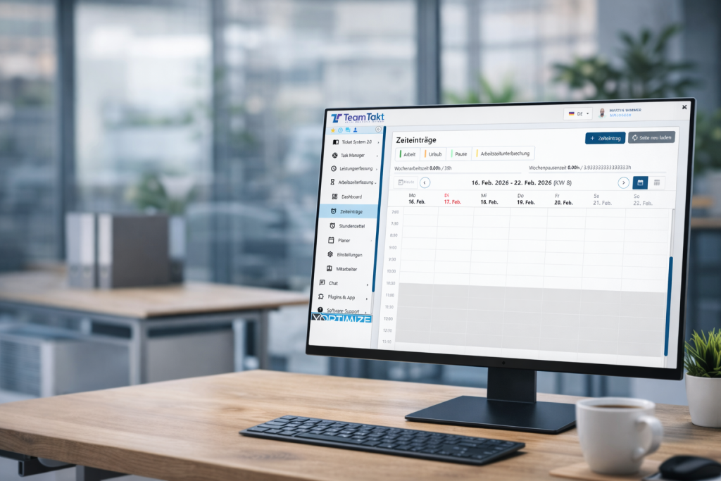 Arbeitszeiterfassung Wochenansicht