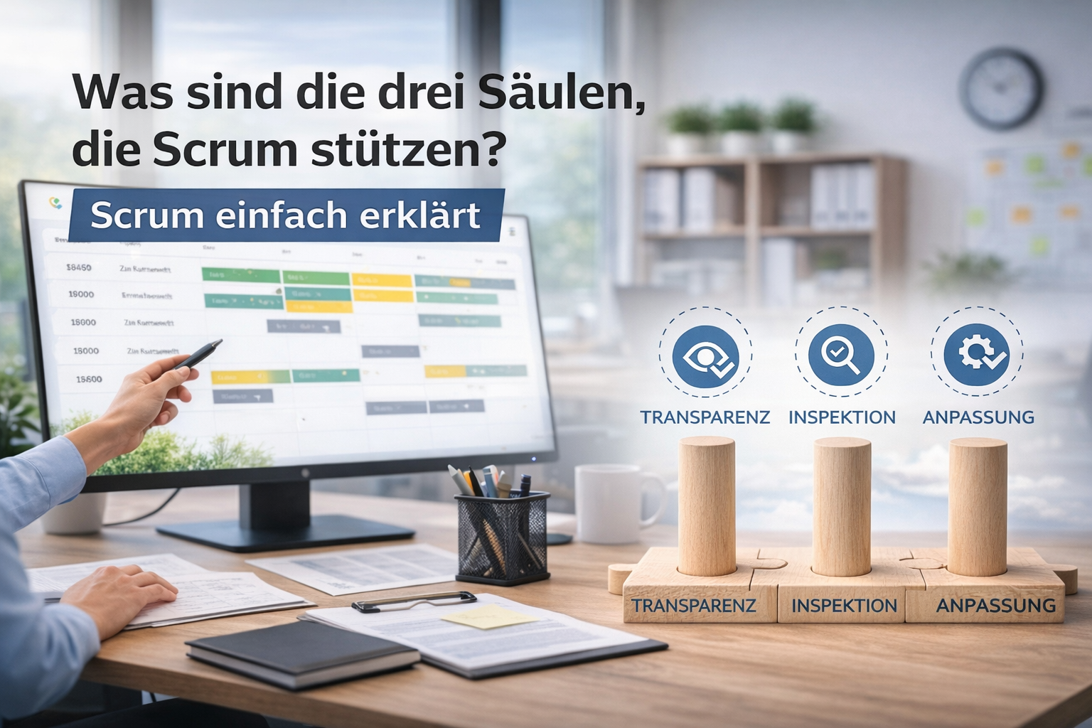 3 Saeulen die Scrum stuetzen